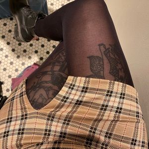 Tartan plaid mini dress